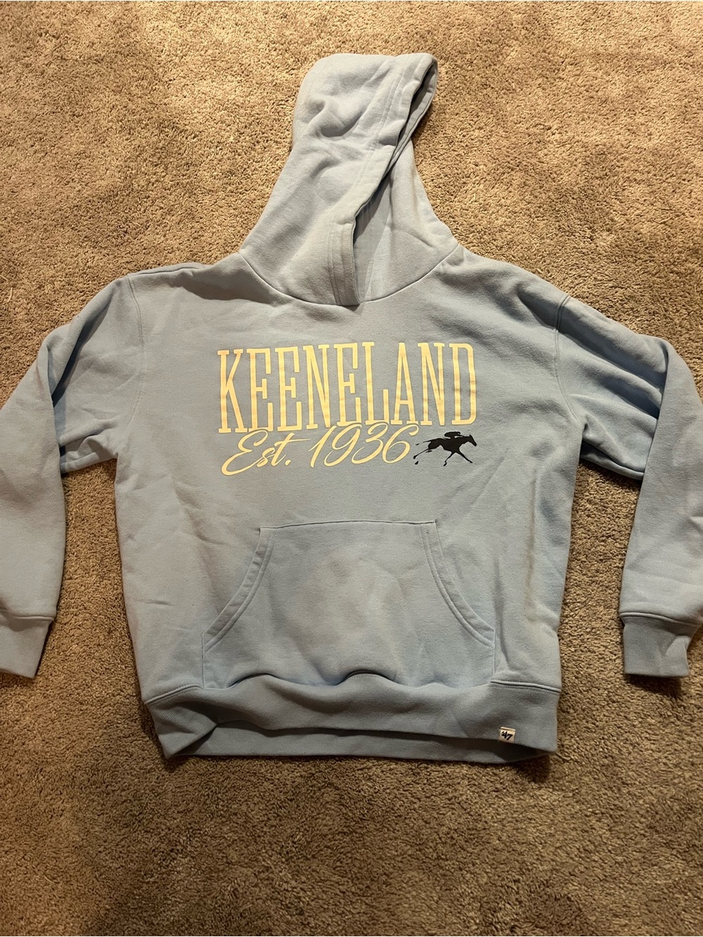 KeeneLand  Hoodie - Light Blue with Yellow Graphic